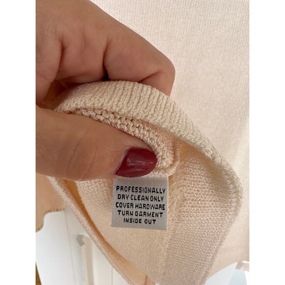 St. John Collection Gold Studded Detail Knit Zip Jacket Blazer, Size 8, Like New - Picture 5 of 9